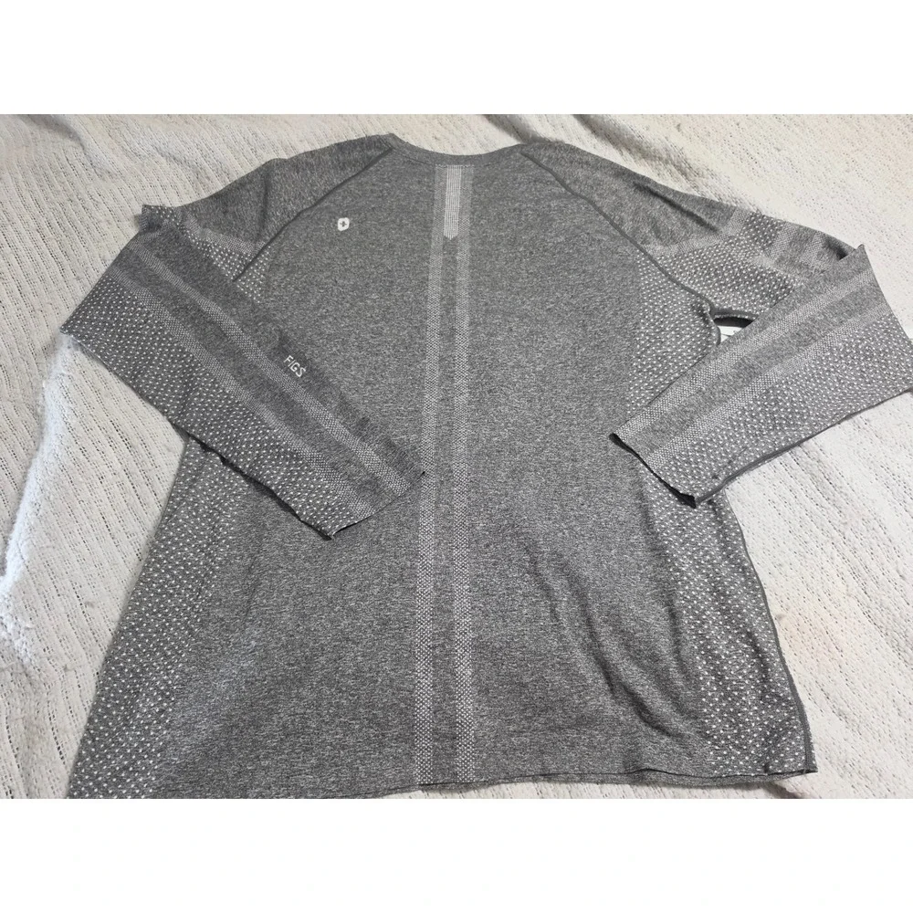 FIGS Threads for Threads Seamless Long Sleeve Underscrub Gray 3XL 1000377